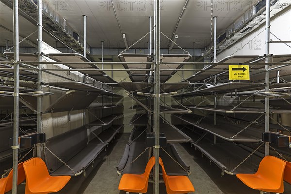 Sleeping room in a disused nuclear bunker