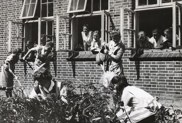 Women gardening