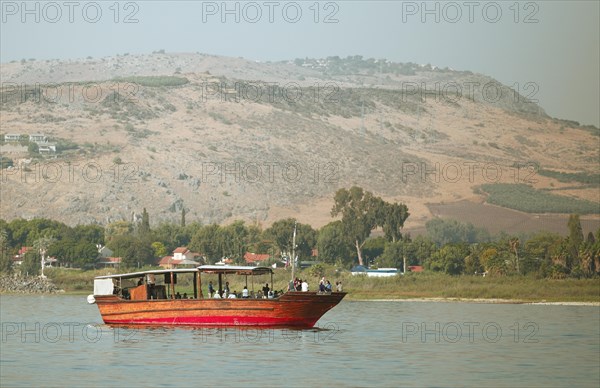 Boat for tourists on Lake Tiberias