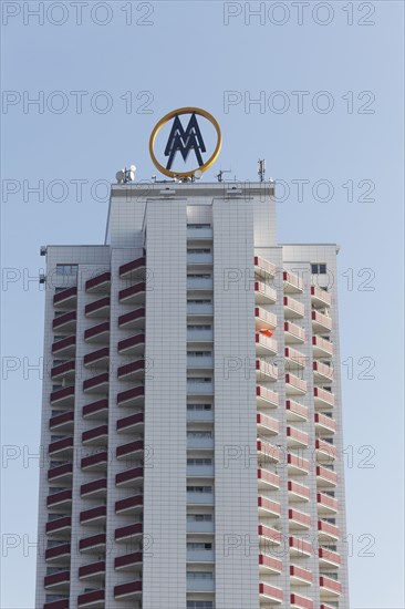 Conservatory high-rise with trade fair logo