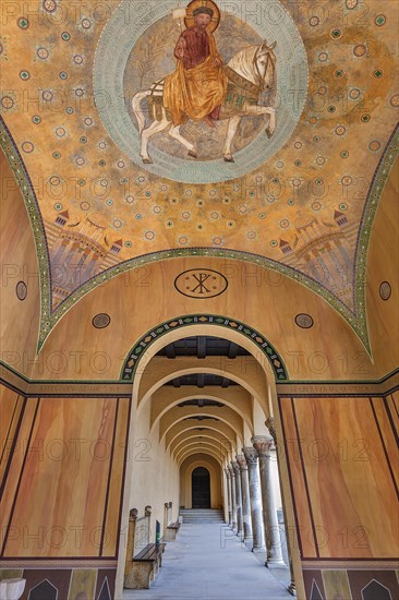 Frescoes in the arcades