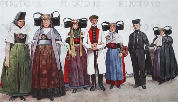 People in traditional costumes