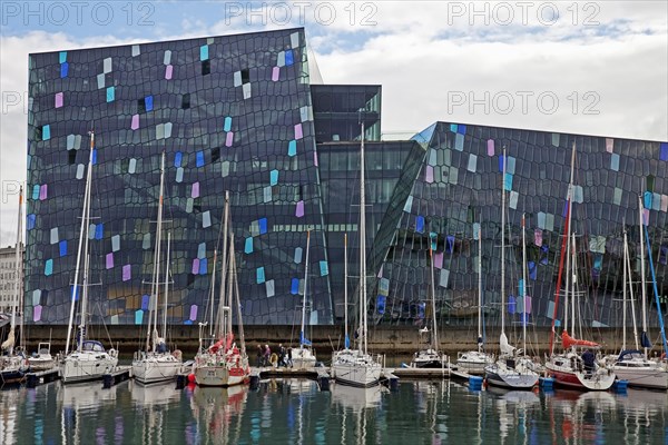 Harpa Concert Hall with marina