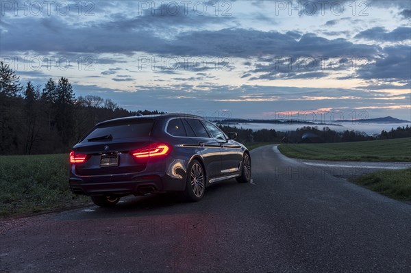 New 5 Series BMW (G31) Touring at dusk