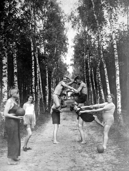 Gymnastics in the forest