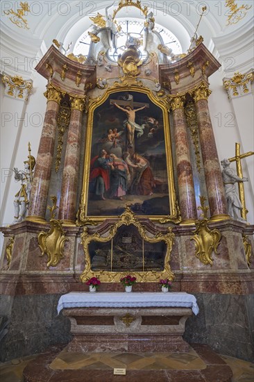 Side altar with the grave of a saint