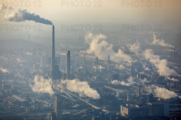 Smoking chimneys of chemical plant