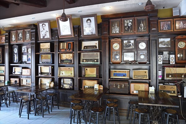 Original restaurant with old radios