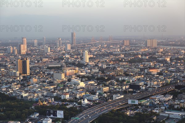 View from Lebua State Tower with Bhumibol Bridge