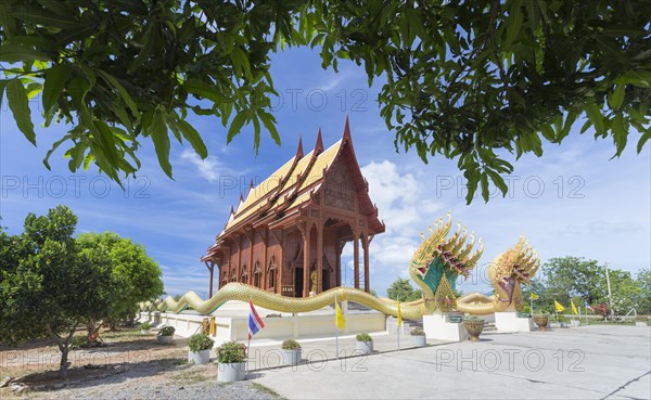 Teak wood temple Wat Ao Noi