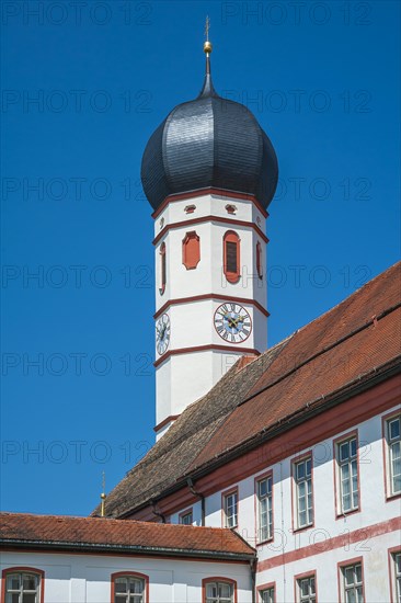 Onion dome with tower clock
