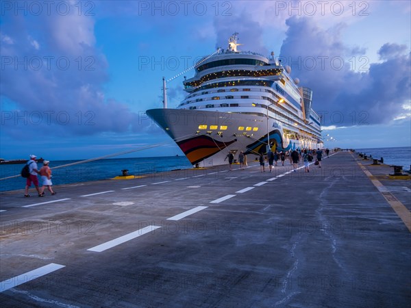Cruise ship at dusk