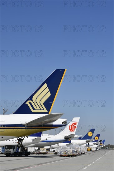 Aircraft of various airlines docked at Terminal 2