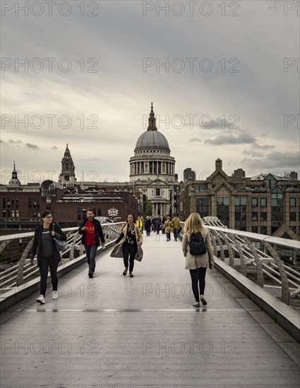 People at Millenium Bridge