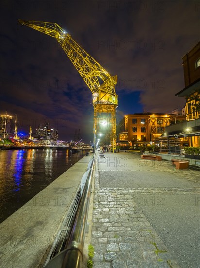 Dock South with old crawl at night