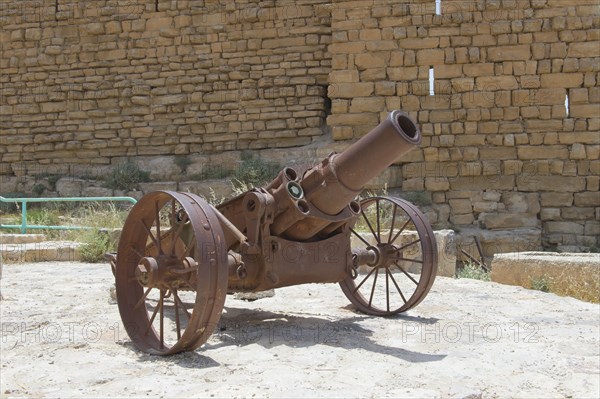 Old cannon in Crusader castle Kerak