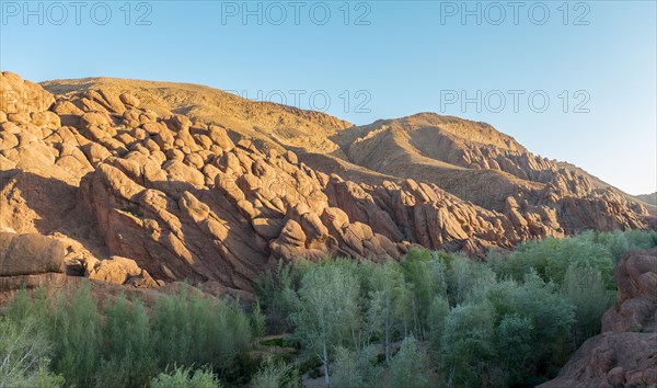 Red rock formations in the Dades Valley