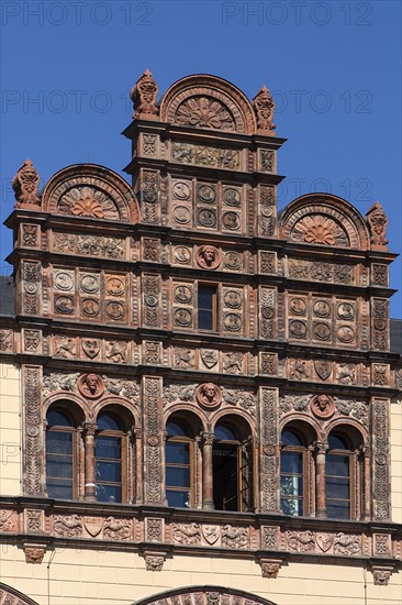 Terracotta facade at Schwerin Castle