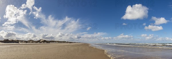 Clouds at the North Sea beach
