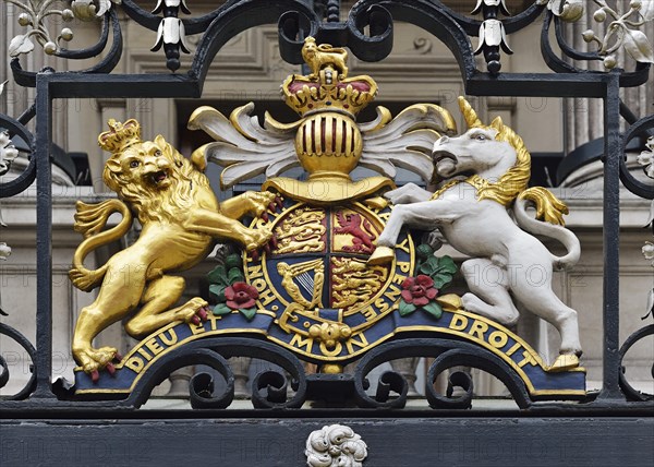 Royal coat of arms on Her Majesty's Theatre