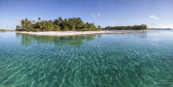 Solitary island in lagoon
