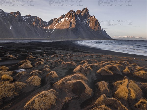 Black sandy beach