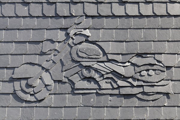 Harley Davidson motorcycle in slate at slate house