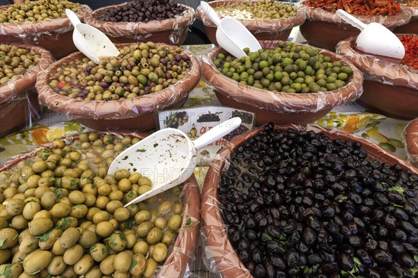 Antipasti at a market stall in Cannobio