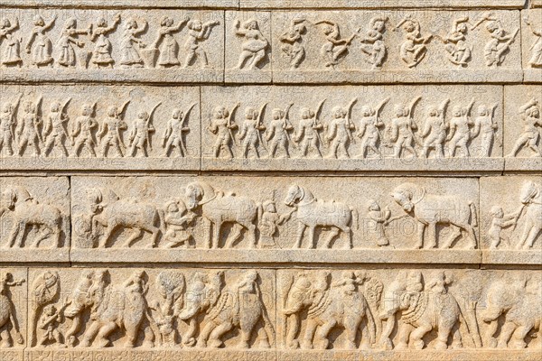 Relief in the outer wall of the Hazara Rama temple