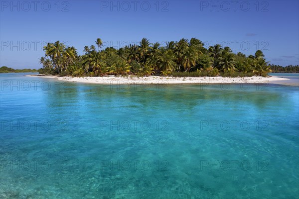 Solitary island in lagoon