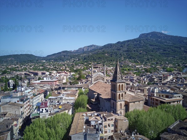 View of the old town with church of St. Bartholomew