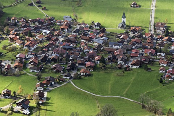 View of Bad Oberdorf in the Ostrachtal