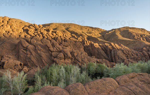 Red rock formations in the Dades Valley