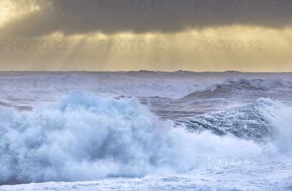 Storm waves at Reynisfjara Black Sand Beach