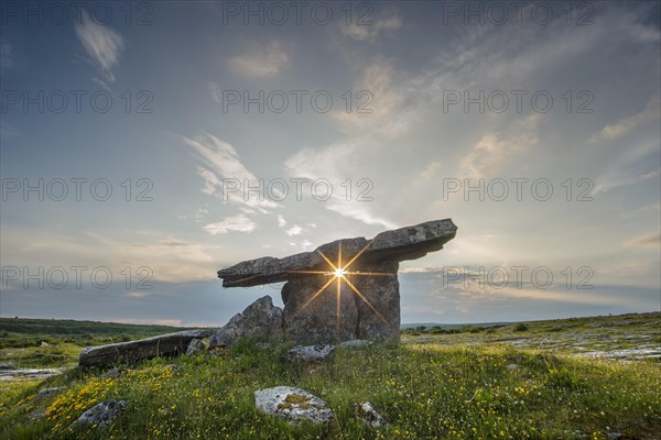 The Poulnabrone Dolmen with Sun Star