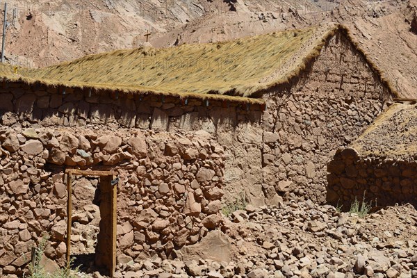 Simple house with thatched roof