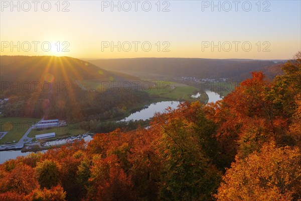 Sunset at the Teufelsfelsen lookout point