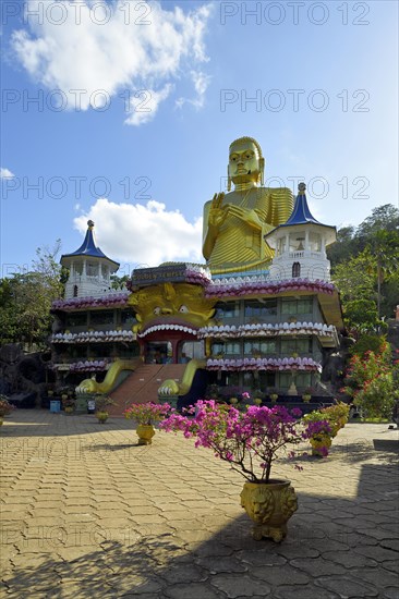 Golden temple with Buddha statue