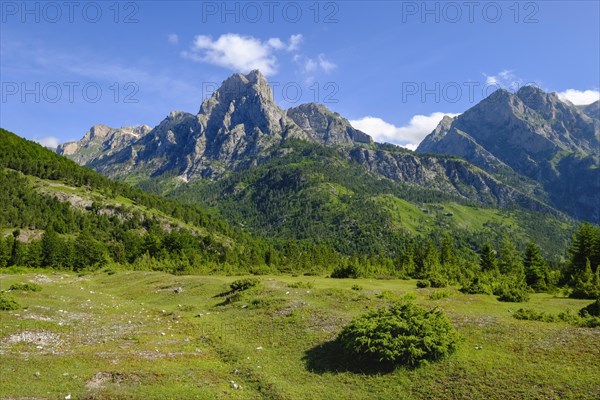 Mountains Maja e Thate and Maja Lugut Ujit