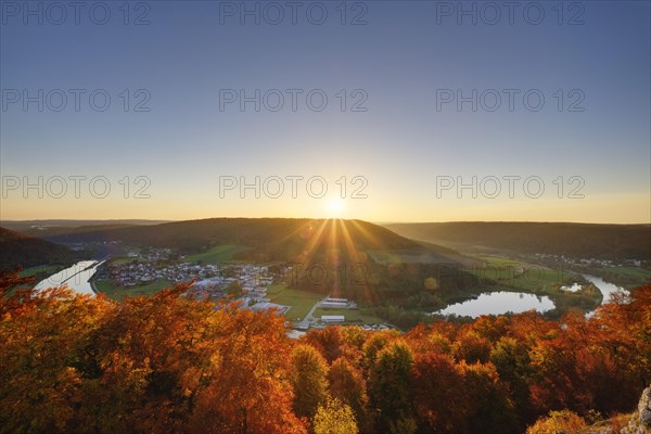 Sunset at the Teufelsfelsen vantage point