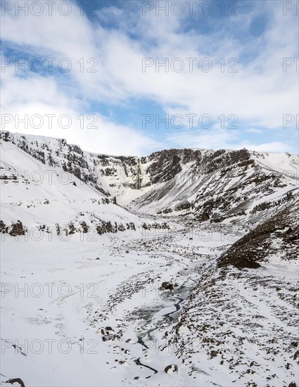 Hengifoss Waterfall