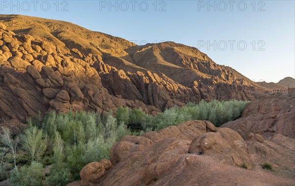 Red rock formations in the Dades Valley