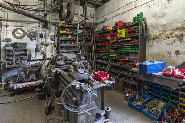 Lathe in a workshop