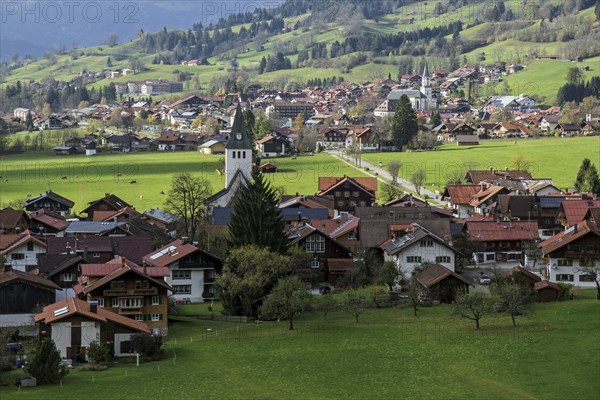 View of Bad Oberdorf in the Ostrachtal