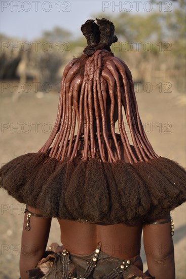 Hair ornaments of a young married Himbafrau