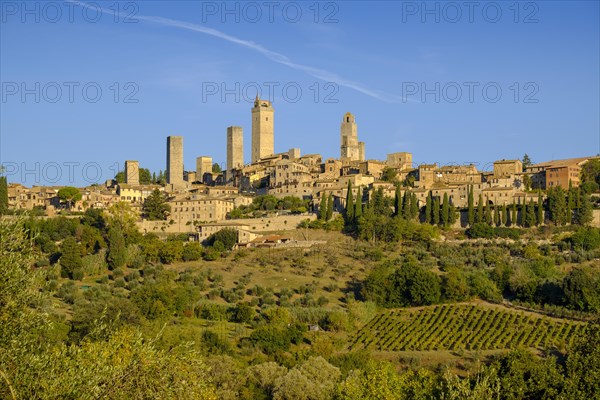 View of the village with towers