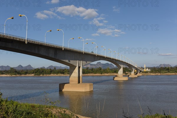 Third Thai-Laotian Friendship Bridge over the border river Mekong