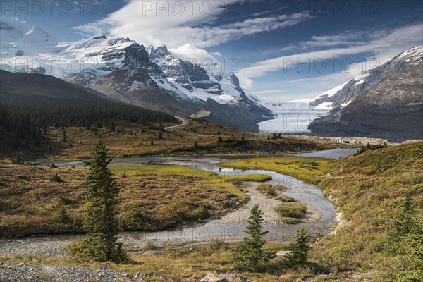 Glacier Athabasca Glacier with Mount Athabasca and Mount Andromeda