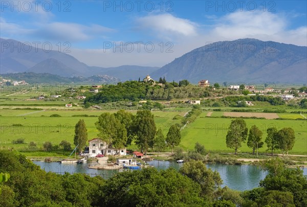 Landscape at Saranda with Kisha e Shendellise church