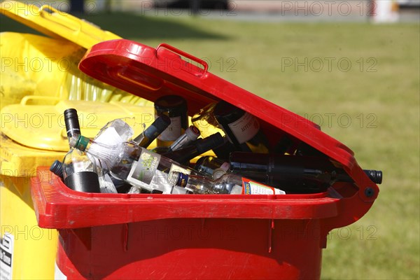 Coloured waste bins